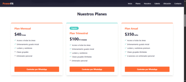 gym2 Landing Page "FitForge Gym"