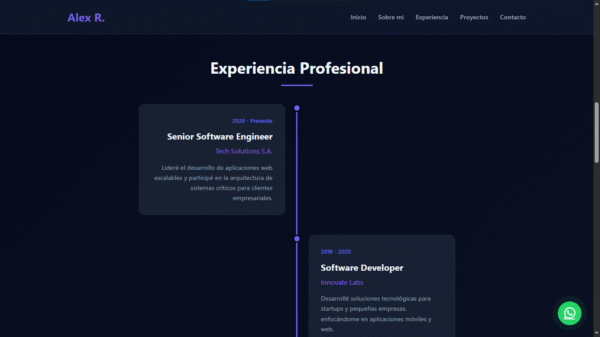imagen 3 Portafolio Web Profesional - Plantilla HTML + Documentación Completa