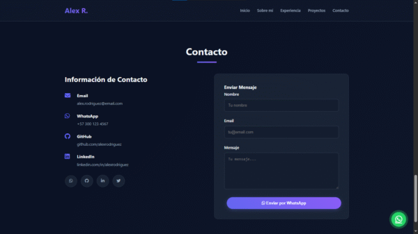 imagen 5 Portafolio Web Profesional - Plantilla HTML + Documentación Completa