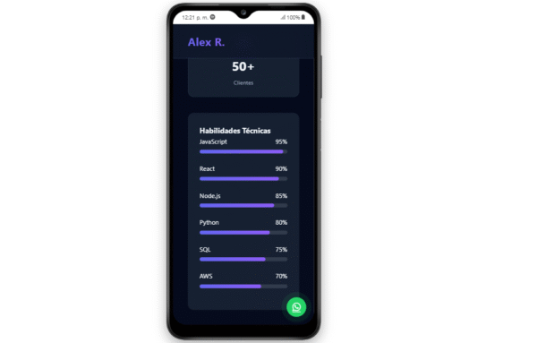 imagen 7 Portafolio Web Profesional - Plantilla HTML + Documentación Completa