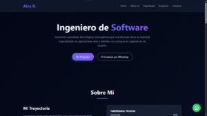 imagen inicial Portafolio Web Profesional - Plantilla HTML + Documentación Completa